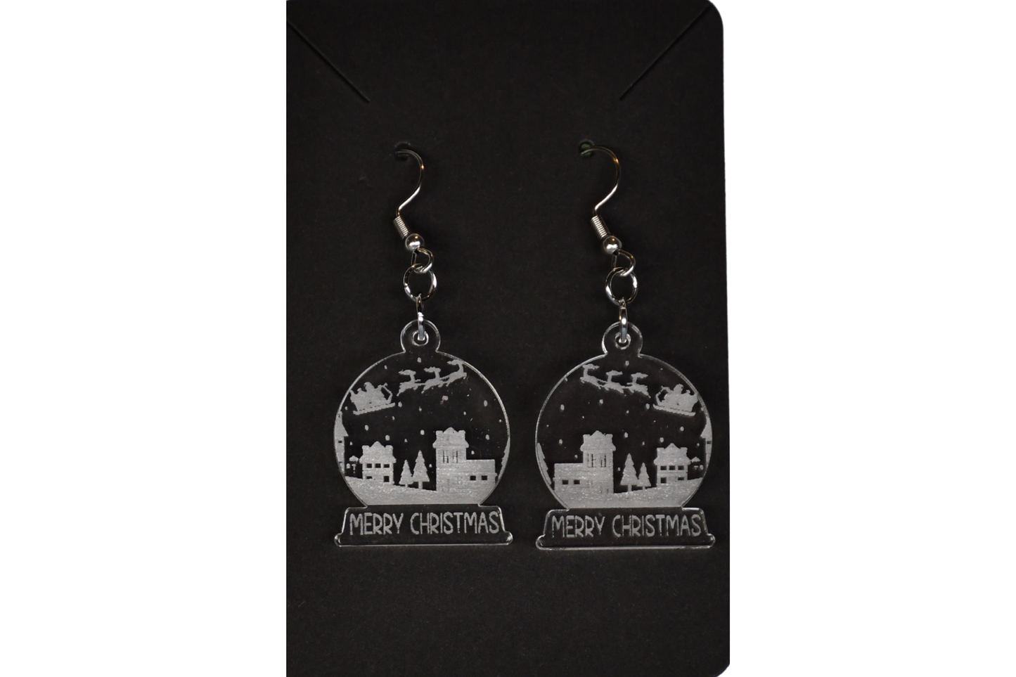 #2 EARRINGS - SANTA SNOW GLOBE