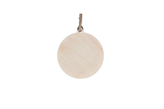 1 Layer Christmas Ornament - Grumpy Highland Cow - Laser Engraved Wood | Made in America