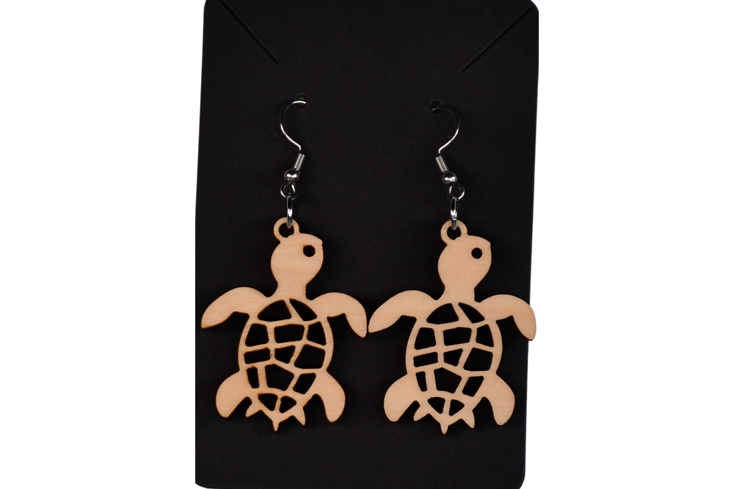 #10 EARRINGS - TURTLE WOOD