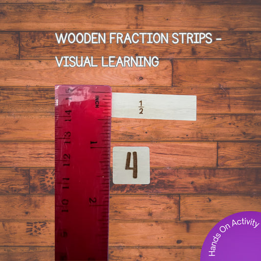 Wooden Fraction Strips Comparison Board