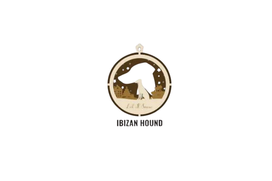 3 Layer Dog Ornament - Ibizan Hound - Laser Engraved Wood | Made in America