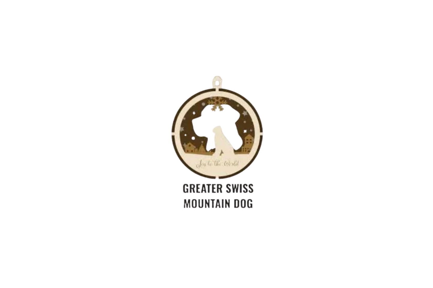 3 Layer Dog Ornament - Greater Swiss Mountain Dog - Laser Engraved Wood | Made in America