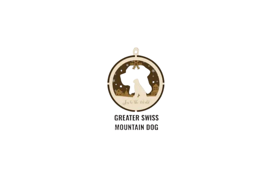 3 Layer Dog Ornament - Greater Swiss Mountain Dog - Laser Engraved Wood | Made in America