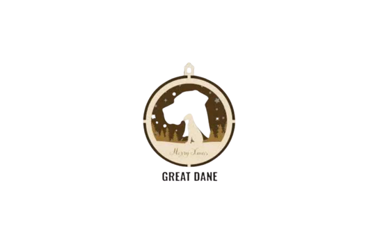 3 Layer Dog Ornament - Great Dane - Laser Engraved Wood | Made in America