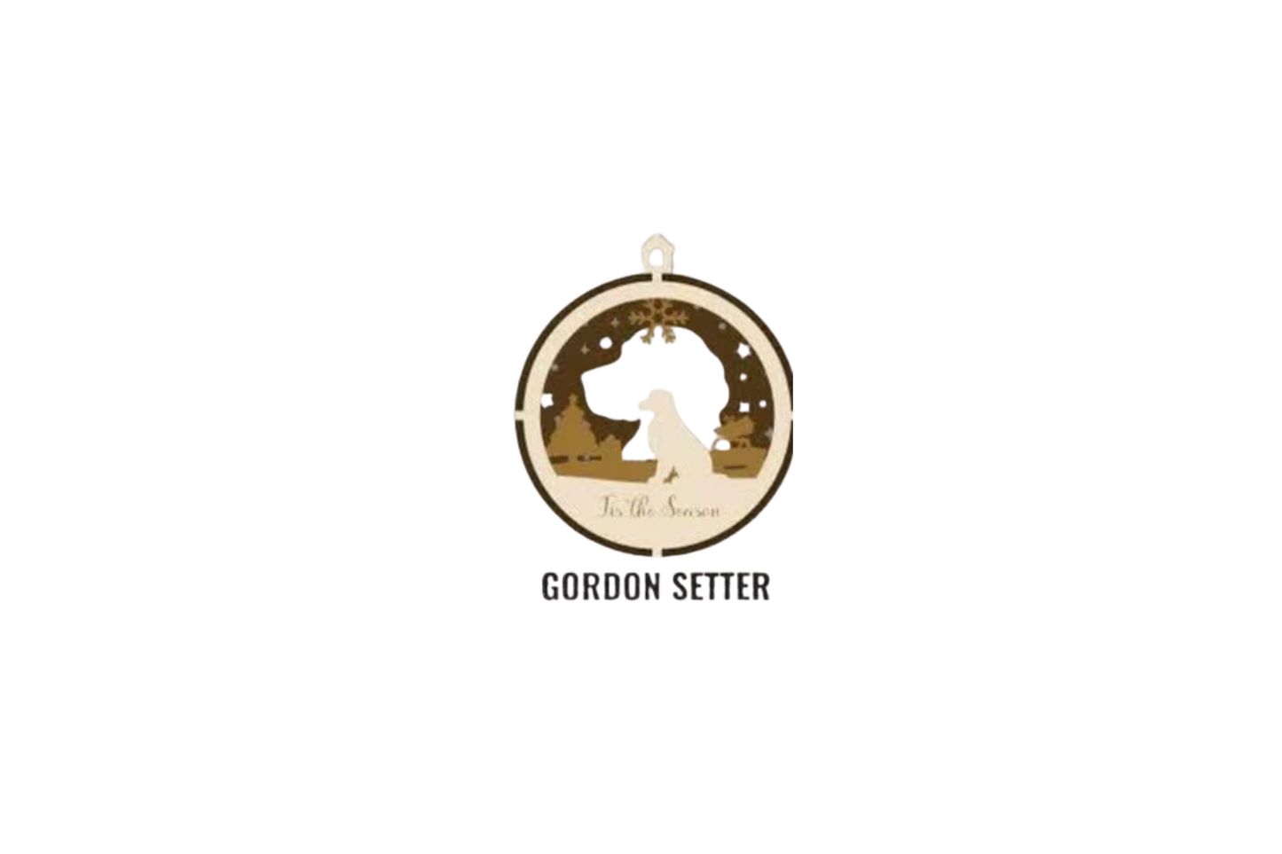 3 Layer Dog Ornament - Gordon Setter - Laser Engraved Wood | Made in America