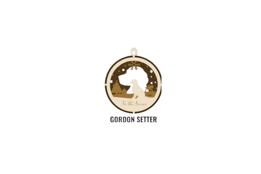 3 Layer Dog Ornament - Gordon Setter - Laser Engraved Wood | Made in America