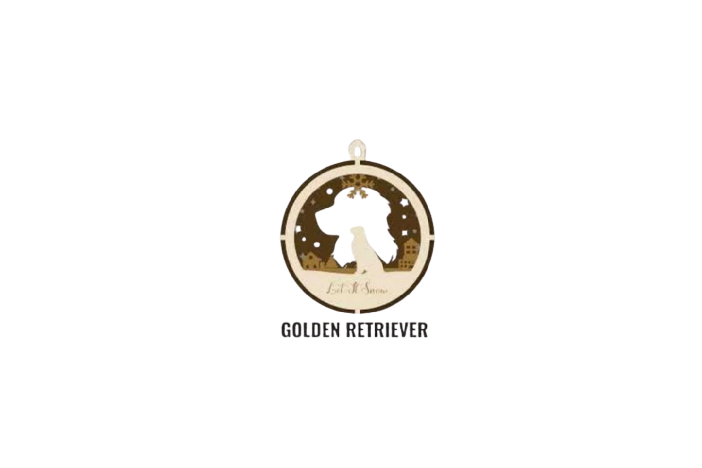 3 Layer Dog Ornament - Golden Retriever - Laser Engraved Wood | Made in America