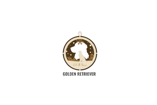 3 Layer Dog Ornament - Golden Retriever - Laser Engraved Wood | Made in America