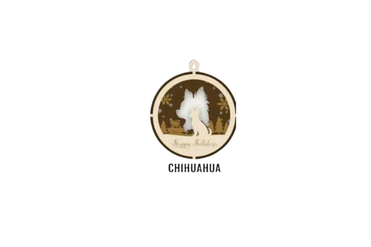 3 Layer Dog Ornament - Chihuahua - Laser Engraved Wood | Made in America
