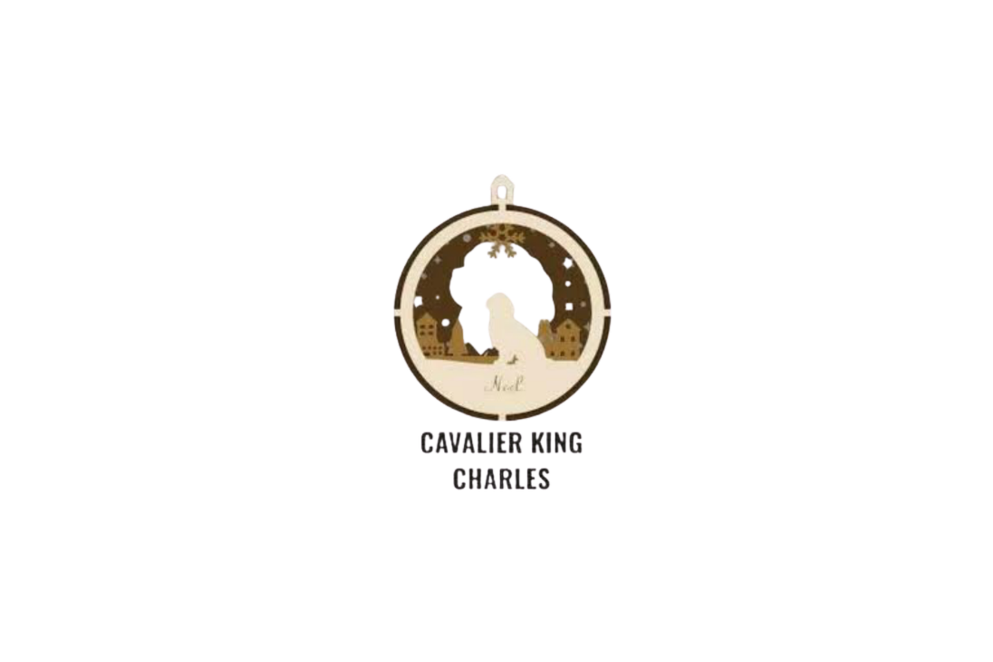 3 Layer Dog Ornament - Cavalier King Charles - Laser Engraved Wood | Made in America