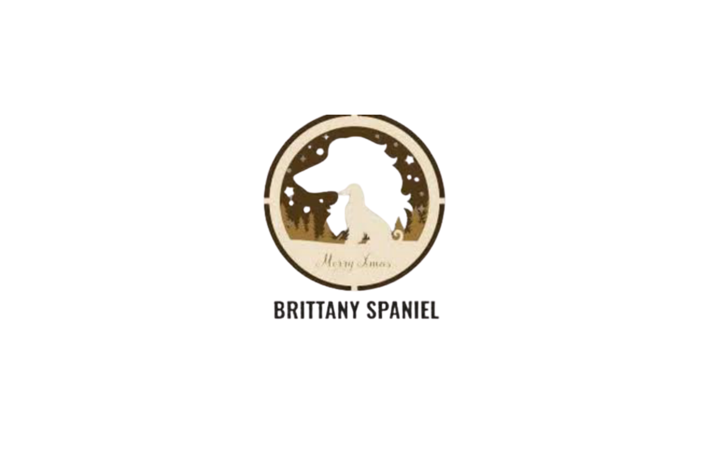 3 Layer Dog Ornament - Brittany Spaniel - Laser Engraved Wood | Made in America