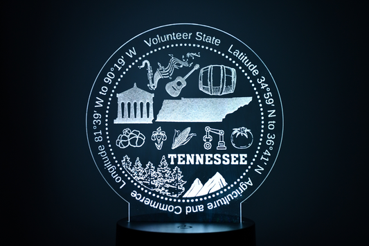 State of Tennessee Acrylic LED Sign