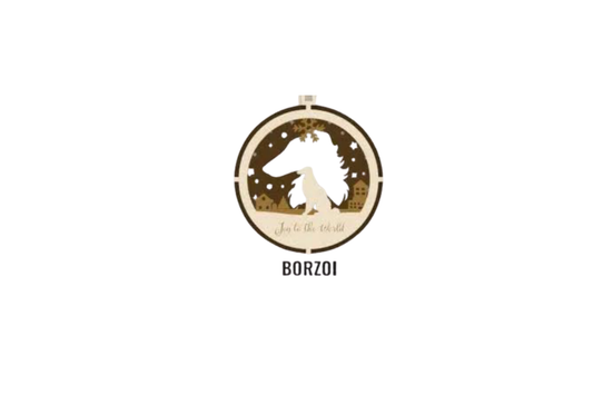 3 Layer Dog Ornament - Borzoi - Laser Engraved Wood | Made in America