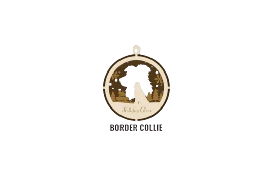3 Layer Dog Ornament - Border Collie - Laser Engraved Wood | Made in America