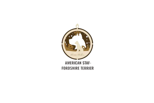 3 Layer Dog Ornament - American Staffordshire Terrier - Laser Engraved Wood | Made in America