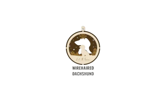 3 Layer Dog Ornament - Wirehaired Dachshund - Laser Engraved Wood | Made in America