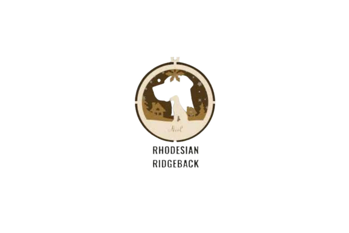 3 Layer Dog Ornament - Rhodesian Ridgeback - Laser Engraved Wood | Made in America