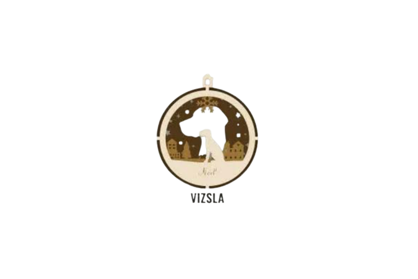 3 Layer Dog Ornament - Vizsla - Laser Engraved Wood | Made in America
