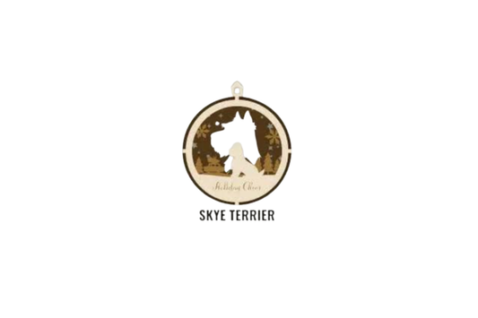 3 Layer Dog Ornament - Skye Terrier - Laser Engraved Wood | Made in America