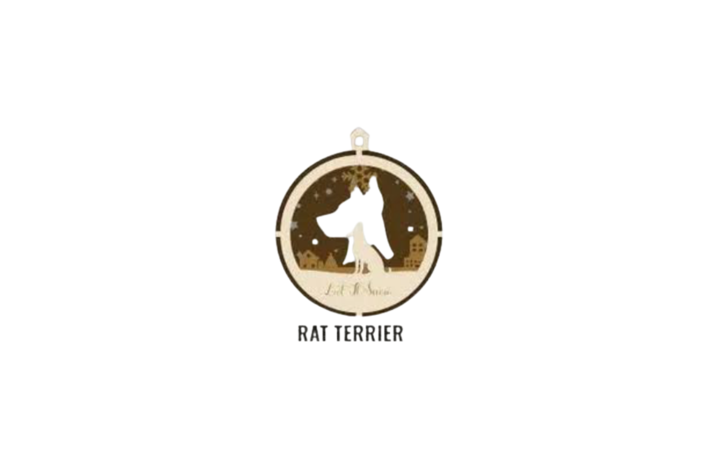 3 Layer Dog Ornament - Rat Terrier - Laser Engraved Wood | Made in America