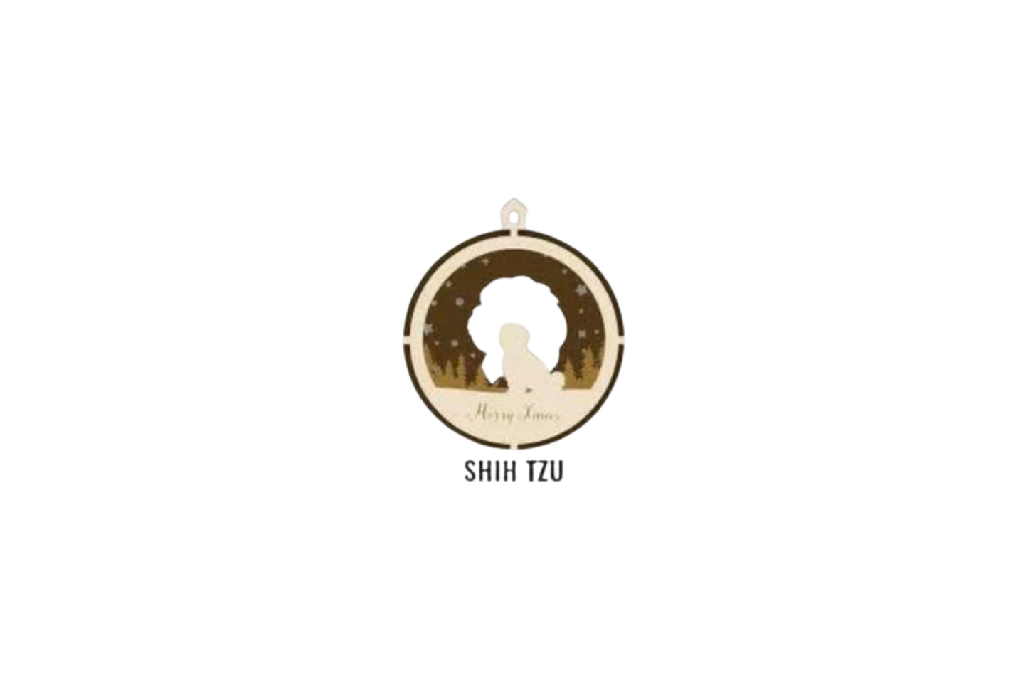 3 Layer Dog Ornament - Shih Tzu - Laser Engraved Wood | Made in America
