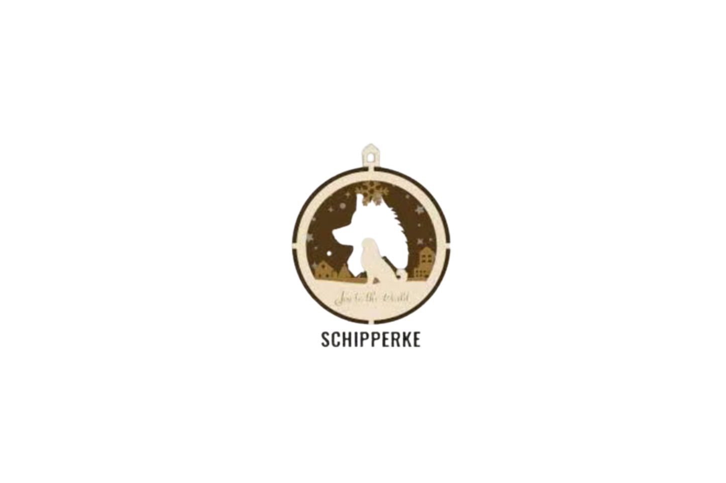 3 Layer Dog Ornament - Schipperke - Laser Engraved Wood | Made in America