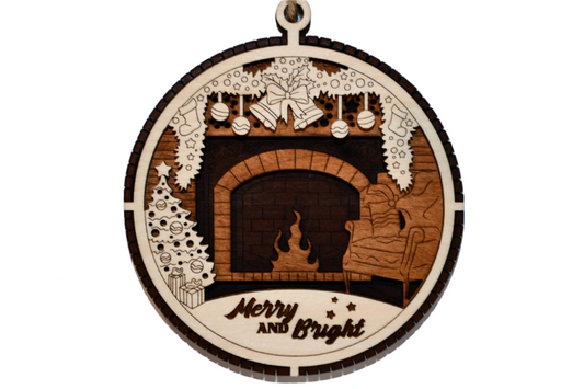 Christmas Ornament 4" Merry and Bright