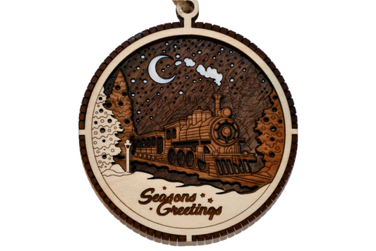 Christmas Ornament 4" Seasons Greetings