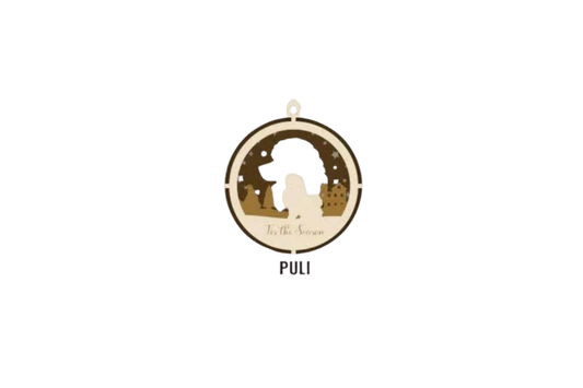3 Layer Dog Ornament - Puli - Laser Engraved Wood | Made in America