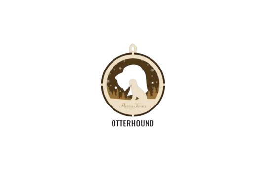 3 Layer Dog Ornament - Otterhound - Laser Engraved Wood | Made in America