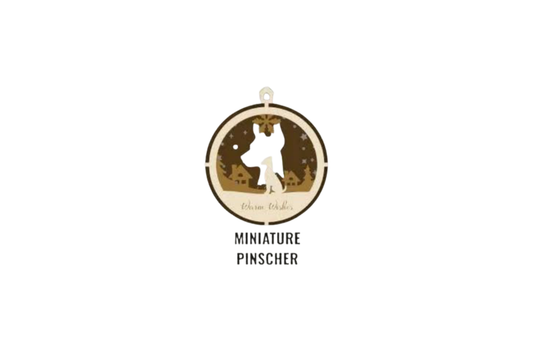 3 Layer Dog Ornament - Miniature Pinscher - Laser Engraved Wood | Made in America