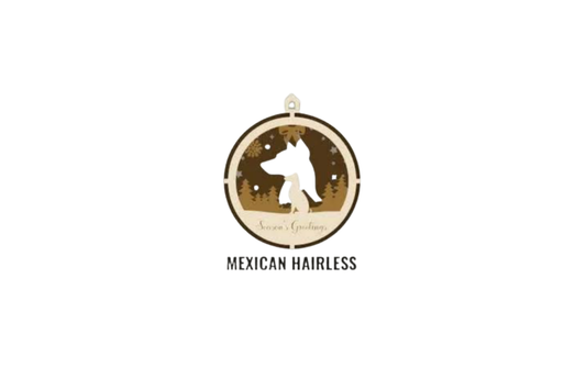 3 Layer Dog Ornament - Mexican Hairless - Laser Engraved Wood | Made in America
