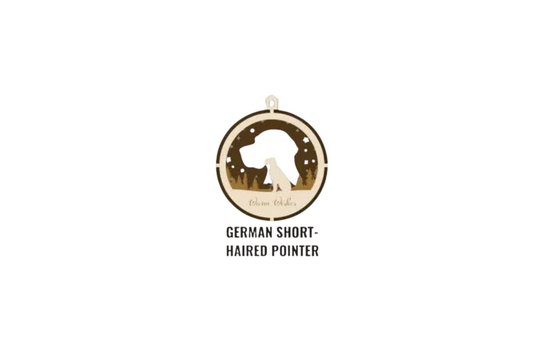 3 Layer Dog Ornament - German Short-Haired Pointer - Laser Engraved Wood | Made in America
