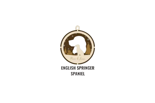 3 Layer Dog Ornament - English Springer Spaniel - Laser Engraved Wood | Made in America