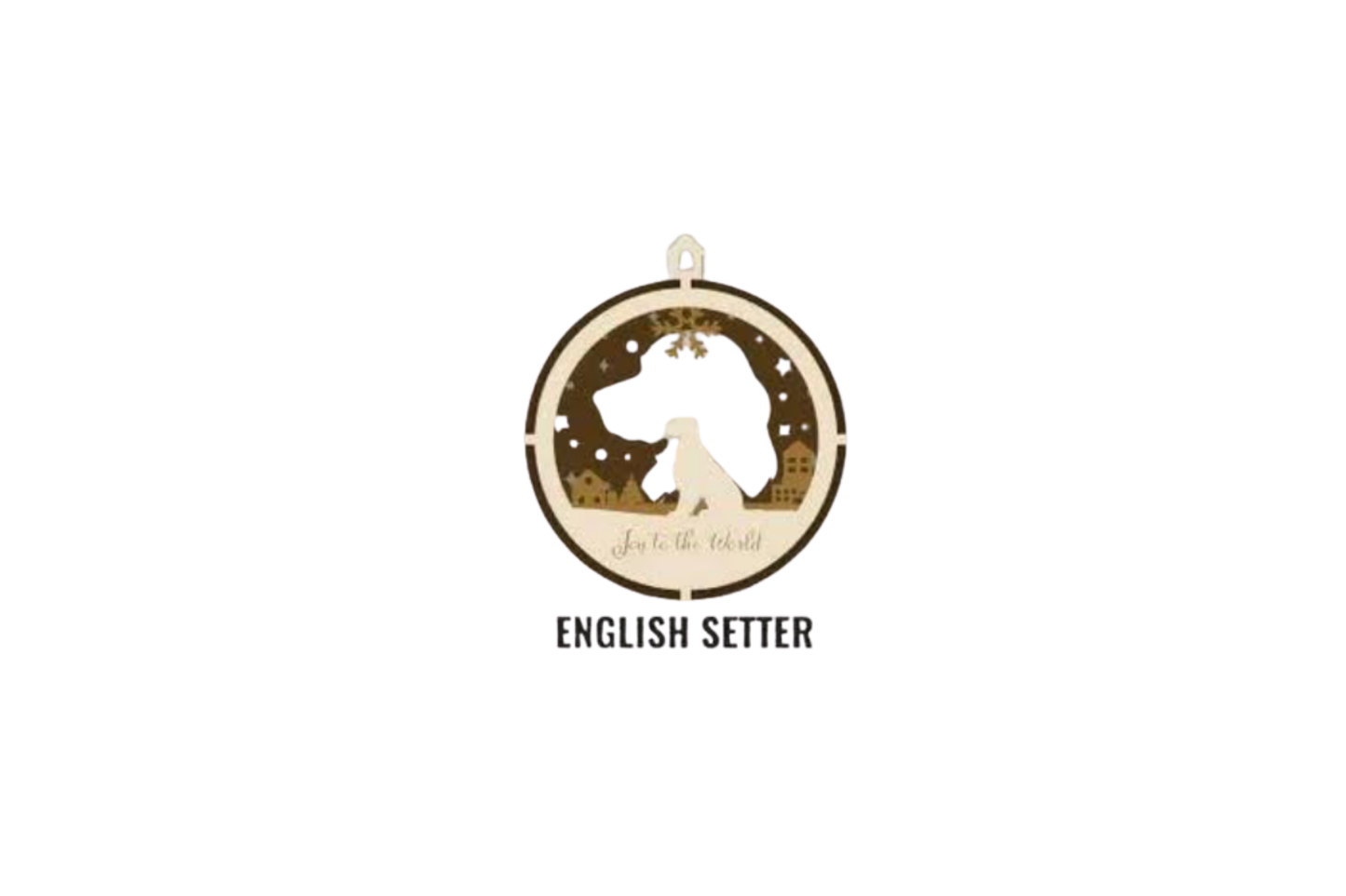 3 Layer Dog Ornament - English Setter - Laser Engraved Wood | Made in America
