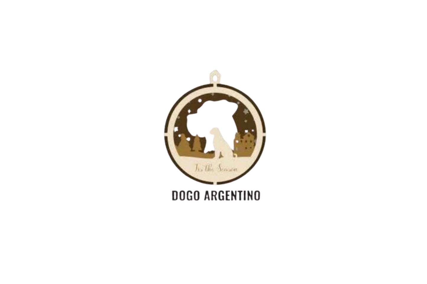 3 Layer Dog Ornament - Dogo Argentino - Laser Engraved Wood | Made in America