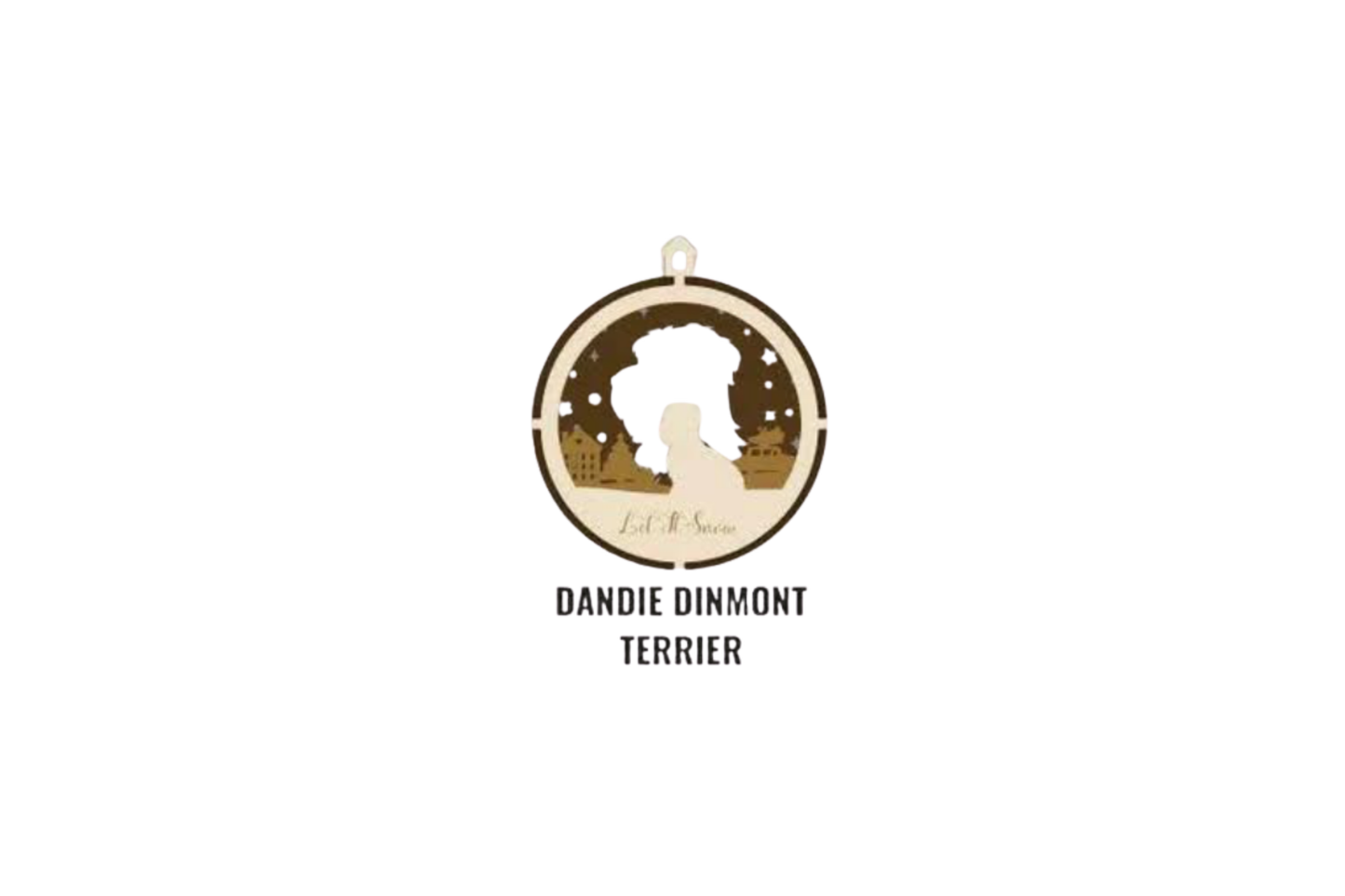 3 Layer Dog Ornament - Dandie Dinmont Terrier - Laser Engraved Wood | Made in America