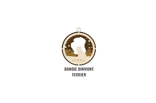 3 Layer Dog Ornament - Dandie Dinmont Terrier - Laser Engraved Wood | Made in America