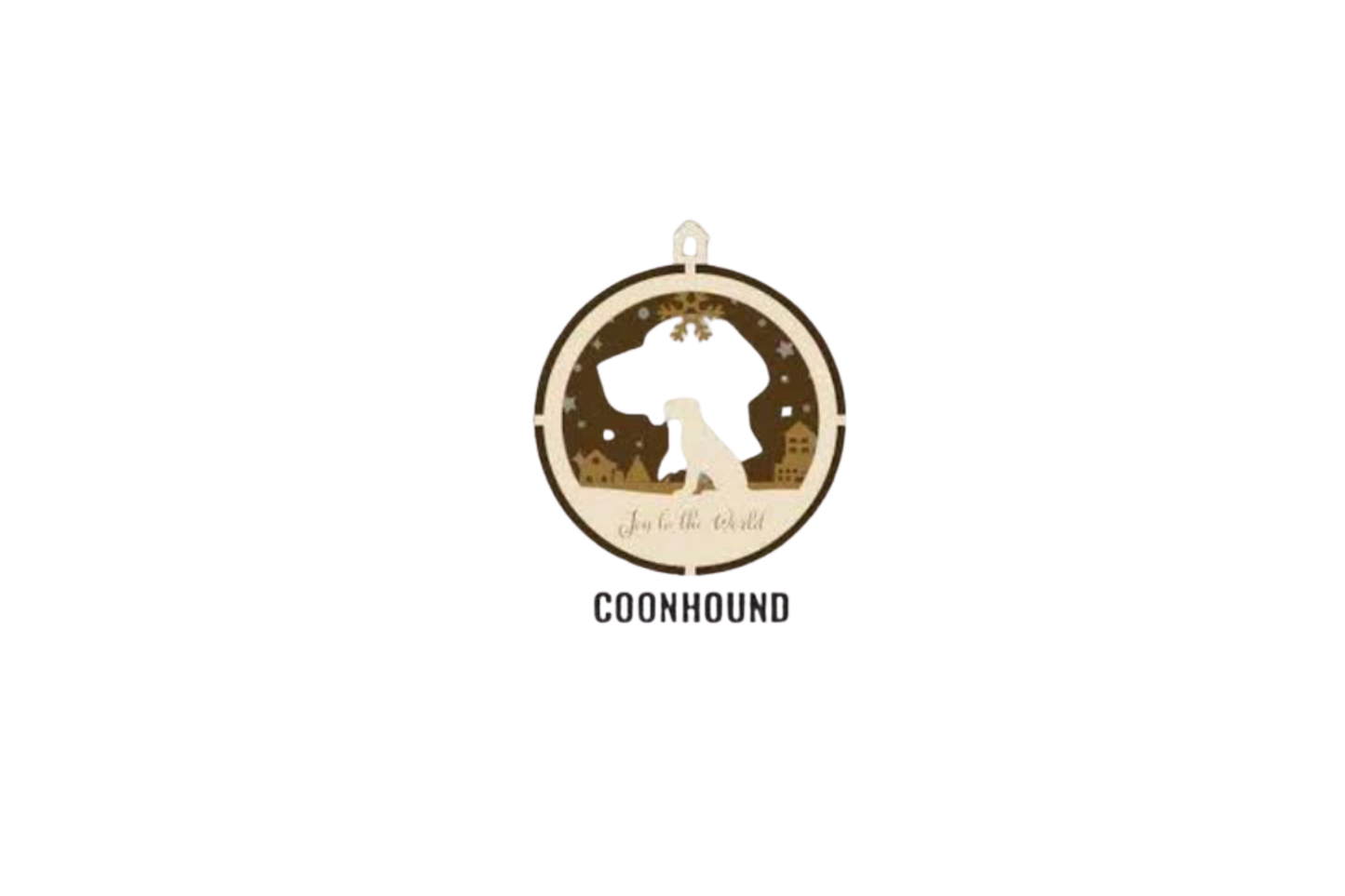 3 Layer Dog Ornament - Coonhound - Laser Engraved Wood | Made in America