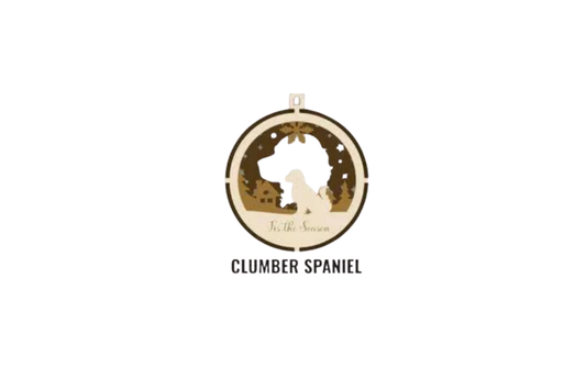 3 Layer Dog Ornament - Clumber Spaniel - Laser Engraved Wood | Made in America