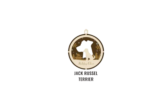 3 Layer Dog Ornament - Jack Russel Terrier - Laser Engraved Wood | Made in America