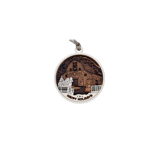 Christmas Ornament 3.5" Happy Holidays