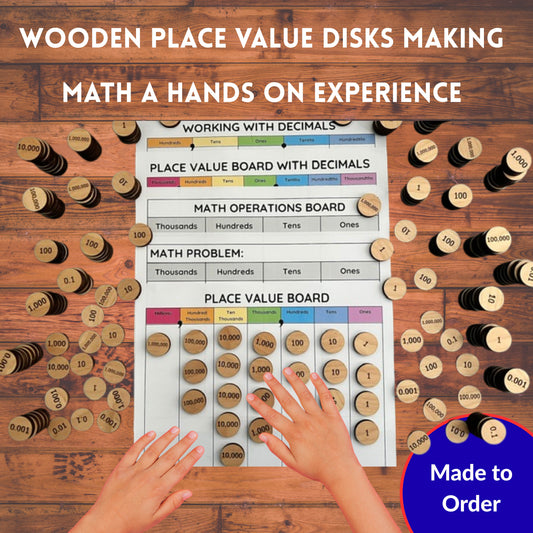 Wooden Place Value Disks – 250-Piece Set