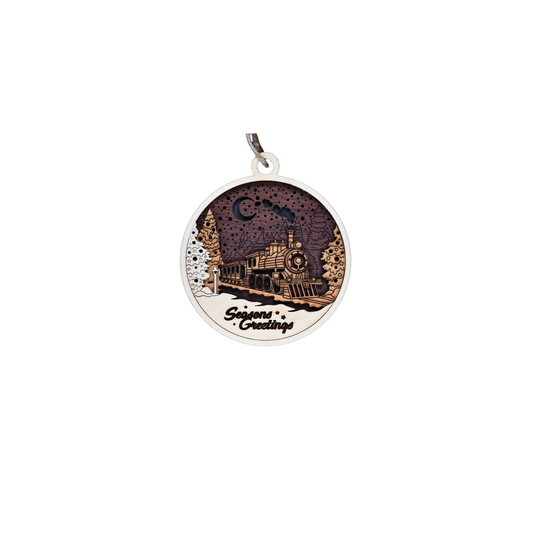 Christmas Ornament 3.5" Seasons Greetings