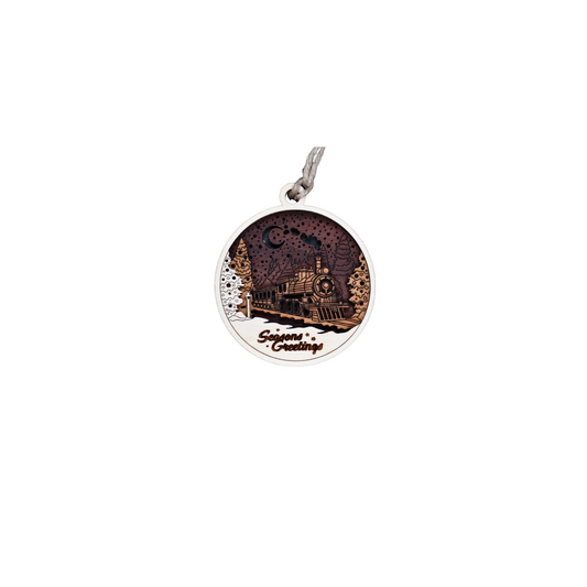 Christmas Ornament 3" Seasons Greetings