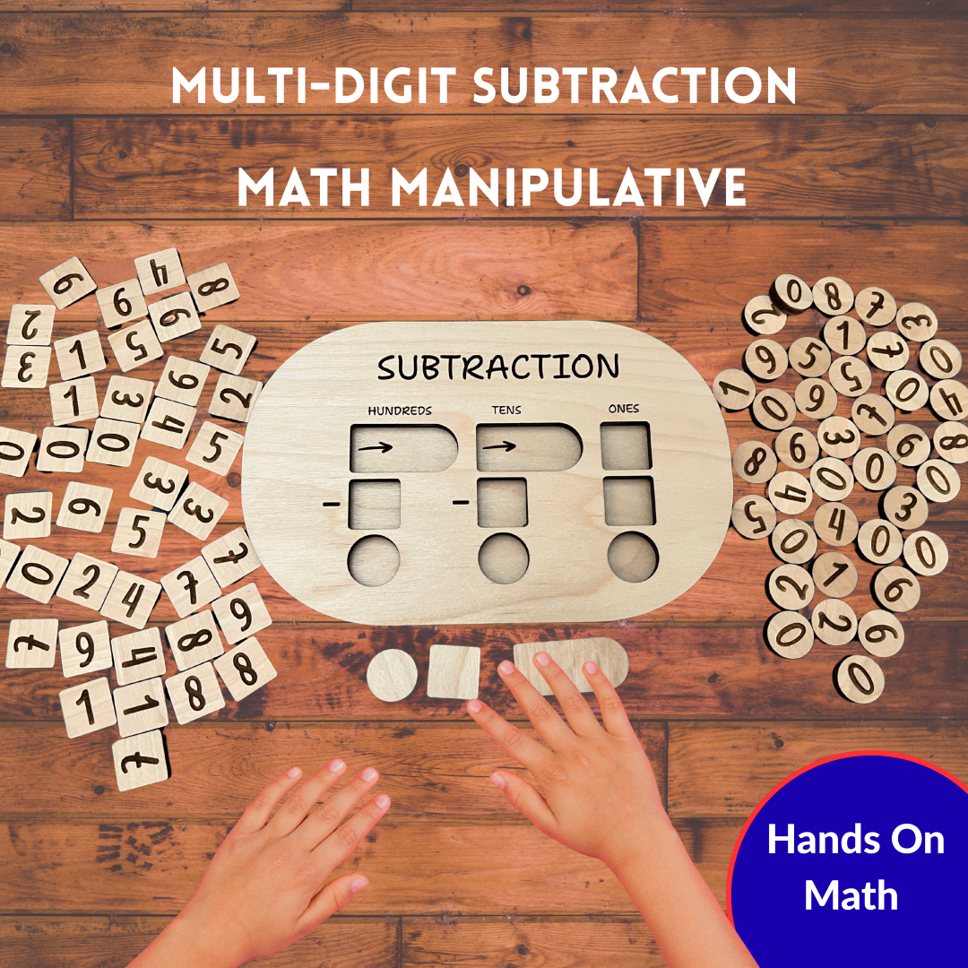 Wooden Multi-Digit Subtraction Board
