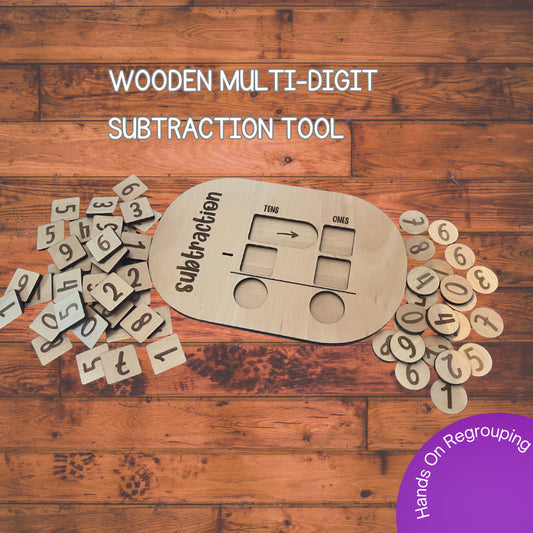 Wooden Two-Digit Subtraction Board