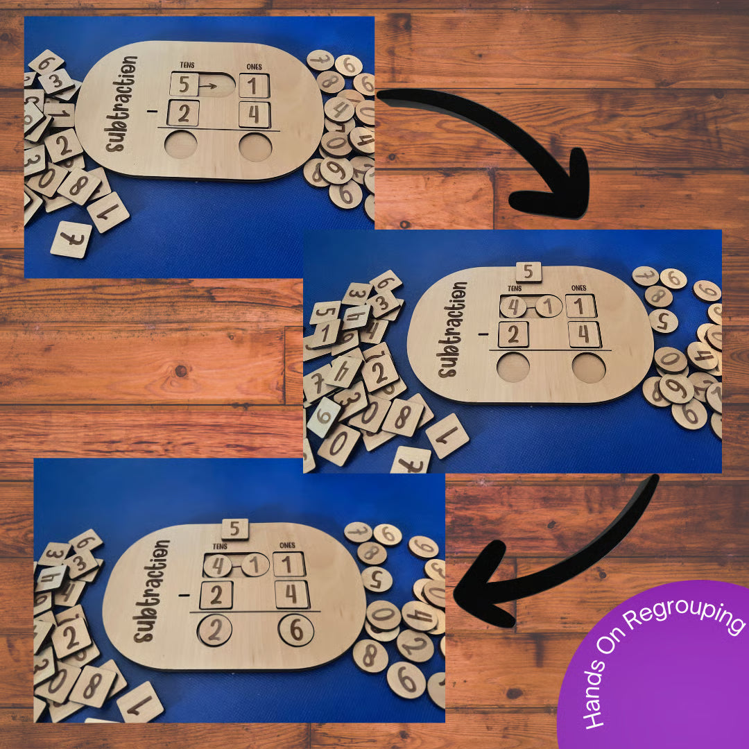 Wooden Two-Digit Subtraction Board