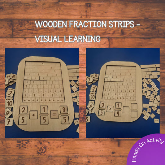 Wooden Unit Fraction Comparison Board