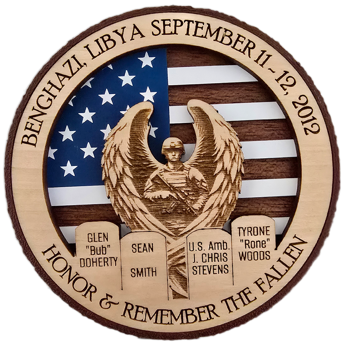 Benghazi Honor & Remember the Fallen Wooden Magnet – September 11-12, 2012 Memorial